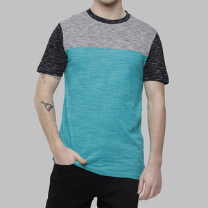 2025 Latest Design Summer Men's T-Shirt Knitted Breathable Short Sleeve Cotton Polyester Custom Logo Wholesale - Product Image 1