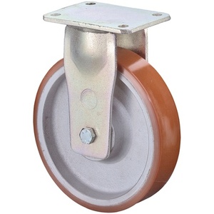 Rueda Giratoria de Alta Resistencia de 200 mm con Capacidad de Carga de 1000 kg, Base de Poliuretano Fundido, Placa Base L138xW110 mm, Ruedas para Muebles BS - Product Image 1