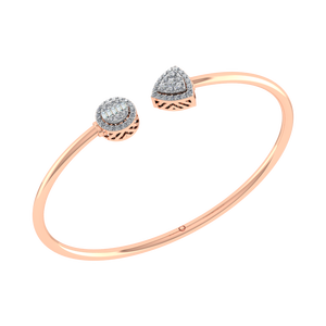 925 <b>Sterling</b> <b>Silver</b> Open <b>Bangle</b> <b>Bracelet</b> Natural Diamond Pear Cluster Moissanite Charm Fine Chain Link <b>Bracelets</b> OEM - Product Image 3