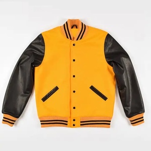 Custom Men's Spring Baseball Bomber Varsity Men Jackets New Wool PU Leather Sleeves CollegeBaseballjacket for men DDP Shipping - Product Image 4