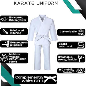 Vêtements de karaté pour hommes et femmes avec logo personnalisable, uniforme de taekwondo en pin Dobok pour adultes, vente en gros - Product Image 6