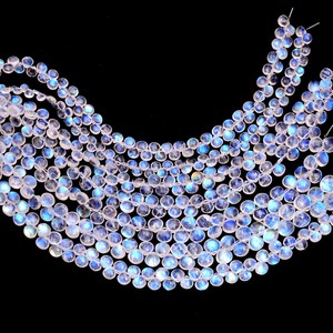 Piedras Preciosas de Piedra Lunar Arcoíris AAA+ de 4mm-6mm, Briolette de Corazón Liso, Piedra Lunar de Fuego Azul Natural Rara, Cuentas Semipreciosas para Joyería - Product Image 4