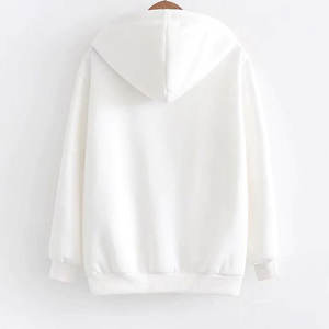 เสื้อฮู้ดดี้ผู้หญิงพิมพ์ลายลำลองคุณภาพสูงสำหรับฤดูหนาว พร้อมโลโก้ด้านหน้า แขนยาว สีและขนาดปรับแต่งได้ ผลิตจากผ้าฝ้าย 100% กันลม - Product Image 2