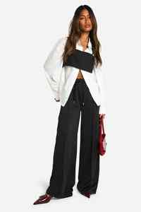 Vente en gros de pantalons de jogging noirs personnalisés en tricot avec ourlet fendu pour femmes, jambe droite, polaire éponge, doux au toucher, pantalons pour femmes - Product Image 4