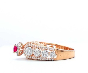 Anillo de diamante circular de extensión completa para mujer de estilo exquisito diseño de circón multicapa - Product Image 2