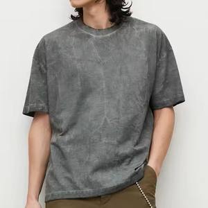 Chemises à col rond Poids lourd 300GSM Distressed Oversized Drop Shoulder Casual Wear Slim Fit Style avec la plus haute qualité pour les hommes - Product Image 5