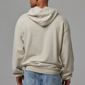 Top Trensing 100% Cotton Hoodies Sweatshirts Heavyweight Plain Solid Color Pullover Drop Shoulder Hooded Sweatshirt Men - Product Image 3