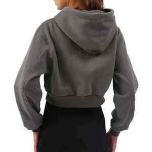 Sudaderas transpirables antiarrugas de alta calidad para mujer, tendencia superior, alta exigencia, precio barato, servicio OEM, sudaderas con capucha cortas - Product Image 5
