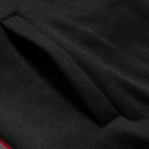 Sudadera con capucha de algodón grueso para hombre, prenda deportiva masculina de invierno, personalizada, con cremallera, color negro - Product Image 4