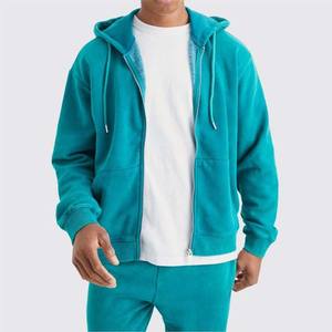 OEM personnalisé 420 Gsm fermeture éclair sweats à capuche et pantalons de survêtement surdimensionné ample Streetwear fabricant de survêtements hommes et femmes costume de sport - Product Image 3