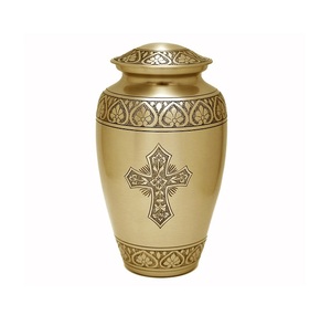 Exclusive Brass Cremation Adult Urn Nickel Plated Solid Metal Adult Funeral Urn for Human <b>Ashes</b> <b>Keepsake</b> Jar - Product Image 4