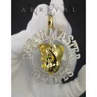 Colgante My World Earth Hip Hop chapado en oro de 10K, Diamante cultivado en laboratorio, accesorio de Collar personalizado para hombres y mujeres
