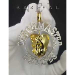 Pendentif Hip Hop My World Earth Plaqué or 10k Diamant cultivé en laboratoire Accessoire collier personnalisé pour hommes et femmes - Product Image 1