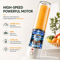 Nieuwe Design 600ML Draadloze Draagbare Sapcentrifuge Blender Multifunctionele Oplaadbare Fruit Smoothie Maker voor Thuis, Reizen en Kantoor