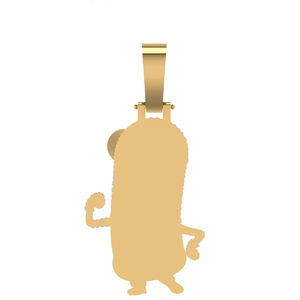 Élégant pendentif et breloque en diamant cultivé en laboratoire 14K or E couleur ronde taille brillante VVS2 bijoux haut de gamme sans défaut bijoux Hip Hop - Product Image 2