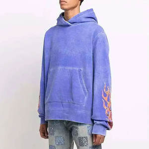 Vêtements décontractés sur mesure Streetwear sweat à capuche acide lourd imprimé graphique sweat vintage lavé à l'acide à capuche pour hommes - Product Image 6