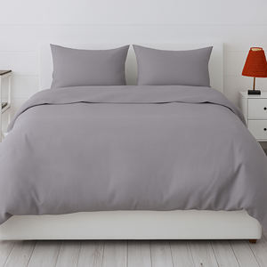 Sábanas de bambú sólido de primera calidad, color gris niebla, 300 hilos, para un estilo de interior moderno, disponibles a precio directo de fábrica. - Product Image 1