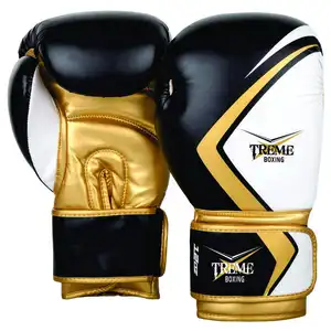 Pro Boxing Gloves Made of Genuine Leather | Men and Women | for Boxing, MMA, Muay Thai, Kickboxing & Martial Arts 10 12 14 16 oz