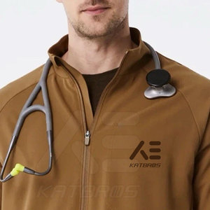 Blouson de travail pour homme respirant, couleur unie, fermeture éclair intégrale, en Spandex/Polyester, haute qualité, à prix avantageux et très vendu - Product Image 5