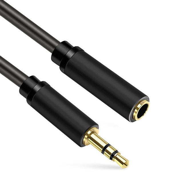 Factory OEM Gold Plated Copper 3 Poles 3.5MM TRS Male Stereo Audio Jack to 3.5MM TRS Female Jack Audio Stereo Extension Cables