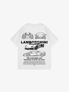 T-shirts pour hommes tendance rétro 100% coton de haute qualité, logo personnalisé imprimé, coupe ample, style streetwear avec des designs personnalisés à grammage élevé - Product Image 2