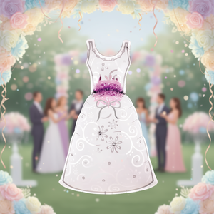 Ballons de fête en forme de robe de mariée, 74 cm, lot de 12 - Product Image 3