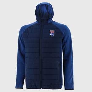 Chaqueta con capucha acolchada con patrón de otoño e invierno para hombre OEM cremallera lona Lisa frente High Street Style técnicas lavadas - Product Image 1