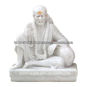 อินเดียเซนต์ไสบาบาสีขาว Makrana หินอ่อนนั่งรูปปั้น - Product Image 1