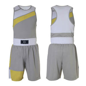 Uniforme de boxeo para hombre hecho a medida de gran venta para entrenamiento de artes marciales cómodo algodón duradero/satén - Product Image 3