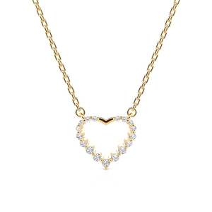 Conjunto de Collares de Amistad con Corazón Dividido en Plata de Ley Jeulia con Detalles de Perlas y Diamantes - Product Image 3