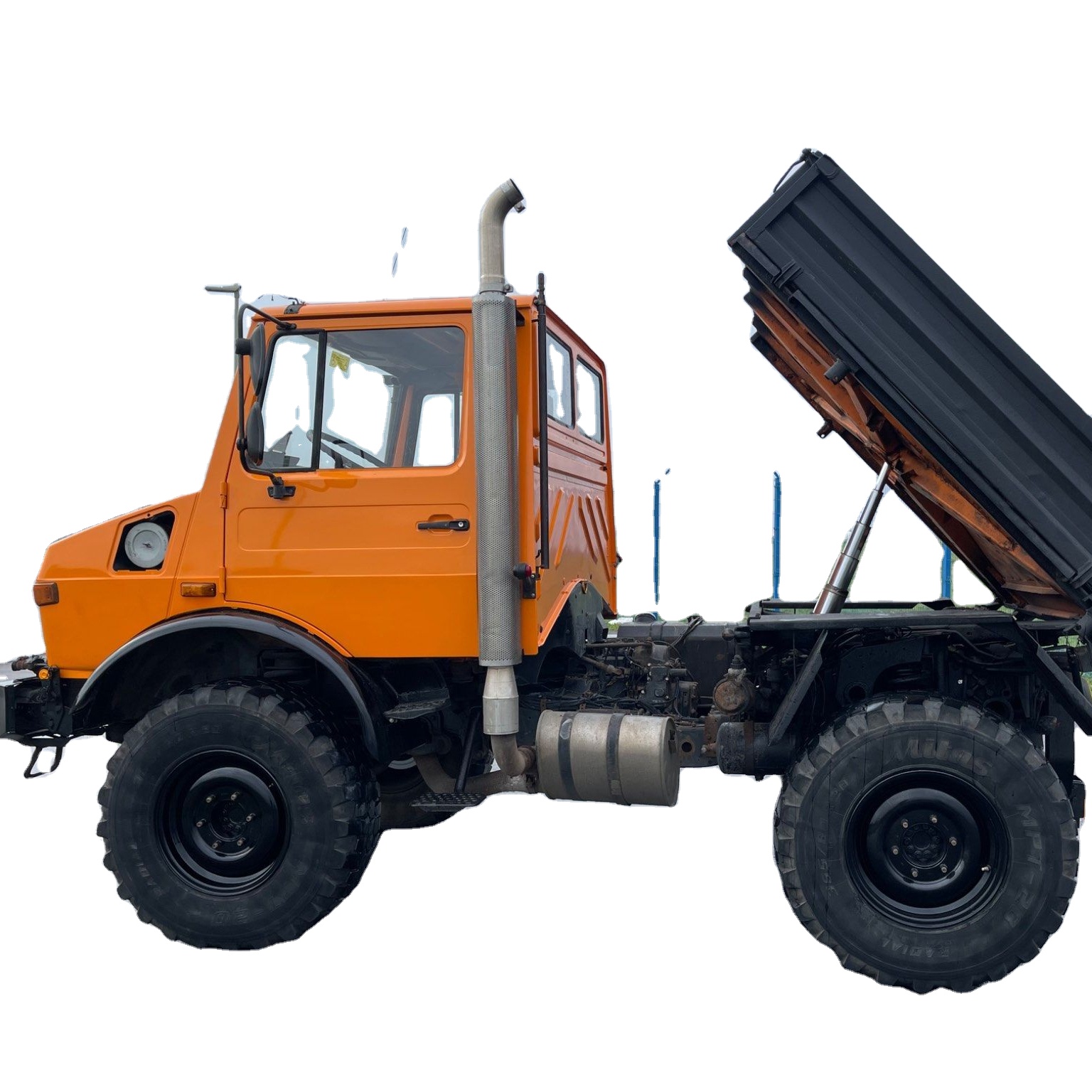 940U Supertoys 1455 Hong-Kong Mercedes Unimog Rallye #380 L 20 cm + Boite