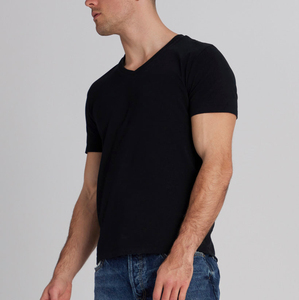 Alta calidad, venta al por mayor, nueva llegada, ropa de talla grande para hombre, servicio OEM, ropa de verano, camiseta de gran tamaño con cuello en V para hombre - Product Image 3
