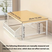 Étagère de rangement de bureau à un seul niveau, organisateur de café, étagère pour épices de cuisine et rangement sur comptoir