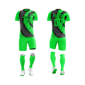 Ensemble d'uniformes de football au design optimal, unisexe, manches courtes, léger, séchage rapide, service OEM, impression de logo personnalisé, 100% polyester - Product Image 3