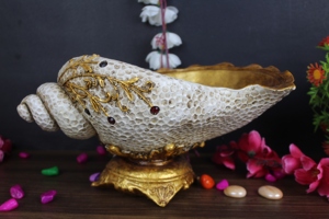 Cuenco Decorativo de Resina Multicolor Hecho a Mano con Diseño Art Deco de Nirmala Handicraft para Decoración del Hogar, Regalos de Inauguración, Cumpleaños y Más - Product Image 3