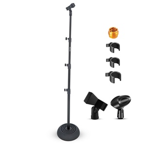 5Core Mic <b>Stand</b> Floor Adjustable Universal Heavy Duty <b>Microphone</b> <b>Stands</b> Round Base Soporte De microfono - Product Image 1