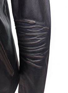 Chaqueta de Cuero de Oveja Genuina para Hombre, Invierno, Transpirable, Ecológica, Color Rib, Tallas Grandes, Cuero Vacuno - Product Image 4