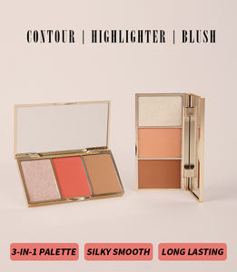 Iluminador de Maquillaje al por Mayor de Marca Privada, 3 Colores, Altamente Pigmentado, Polvo Compacto, <span class=keywords><strong>Bronceador</strong></span> e Iluminadores - Product Image 3