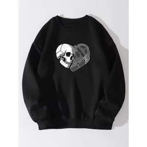 Sudadera con Capucha Extra Grande para Hombre, 100% Algodón, Diseño Sólido, Tejido de Felpa, Cierre de Cremallera Frontal, Diseño con Logotipo - Product Image 5