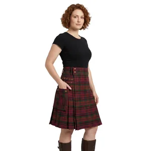Costume de cosplay victorien, médiéval, gothique pour femmes, en acrylique, kilt, Halloween, coupe standard - Product Image 1