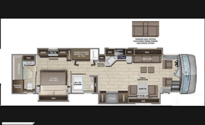 4VZAU1D94NC091060 Camping-car de luxe d'occasion 2020, 44 pieds, Classe A, Diesel, Essieu à jumelles, Lit King Size, Faible kilométrage - Product Image 6