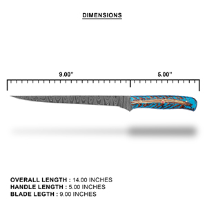 Cuchillo De Filete de cocina de alta calidad hecho a mano de acero de Damasco, cuchillo de Chef, cuchillos para cortar verduras - Product Image 5