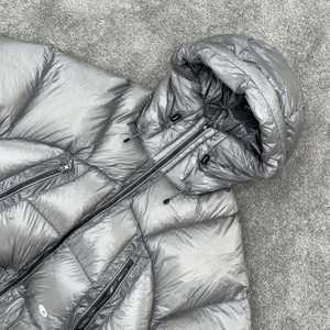 Men's High Shine Glossy Puffer <b>Jacket</b> Metallic Chrome Winter Coat Hooded <b>Padded</b> Outerwear <b>Waterproof</b> Bubble <b>Jacket</b> - Product Image 5