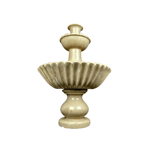 Fontaine d'eau en marbre onyx beige, fontaine en marbre pour bureau d'intérieur, fontaine en marbre vintage - Product Image 2