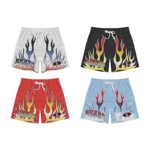 100% calidad superior sublimación Logo diseño impreso malla poliéster cordón baloncesto peso ligero pantalones cortos para hombres - Product Image 1
