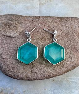 925 Sterling Silver Paraiba <b>Tourmaline</b> Handmade <b>Earring</b> , Beautiful Women <b>Earring</b> . - Product Image 2