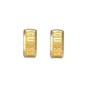 Para el modelo Friday05013JWYGT-U Pendientes de Aro con Cristales y Baño de Oro de 22k, Lujosos y Unisex - Product Image 2