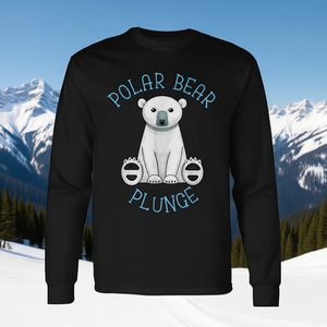 T-shirt à manches longues Polar Bear Plunge, vêtements de sport d'hiver - Product Image 3