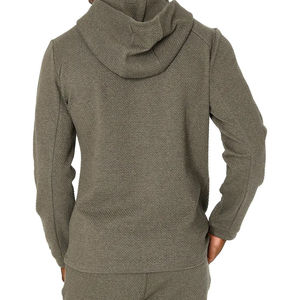 Sudadera con capucha con cremallera de peso pesado de gran tamaño para hombre, sudadera de lana de algodón con cremallera gruesa básica para otoño, novedad de 2025 - Product Image 2