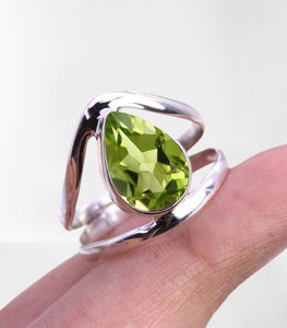 แหวน925ทำมือสเตอร์ลิงเงินสเตอร์ลิงทำด้วยมือ925สเตอร์ลิงเงินสปินเนอร์เพอริดอทแหวนสัญญา - Product Image 1